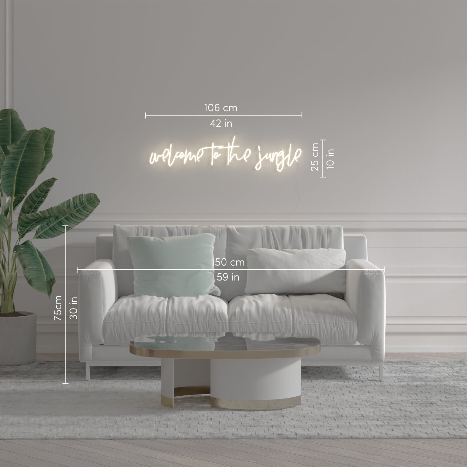 Welcome to the jungle - Signe en néon LED